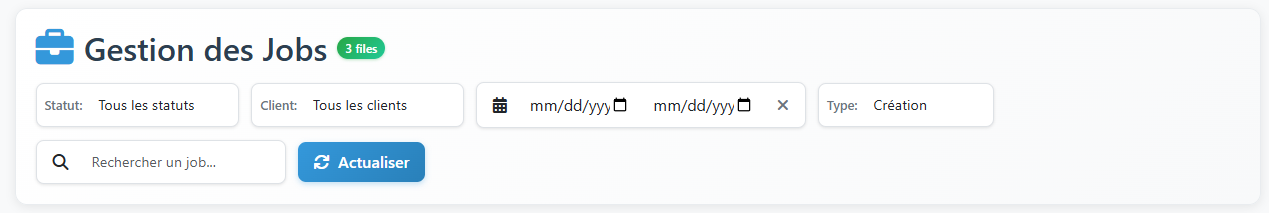 Capture d’écran — Filtrage