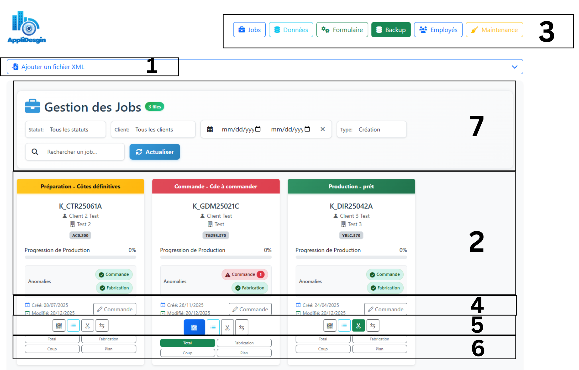 Capture d’écran — Utilisation